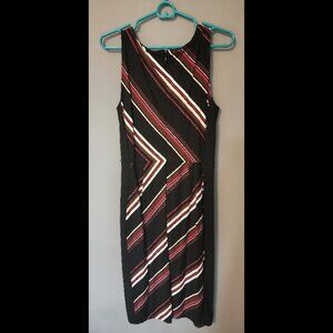 WHBM Black and Red Knee Length Dress
